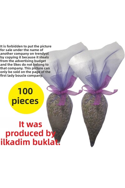 ilkadimbuklet 100 قطعة من أكياس اللافندر على شكل ألعاب نارية مع شريط مملوء با...