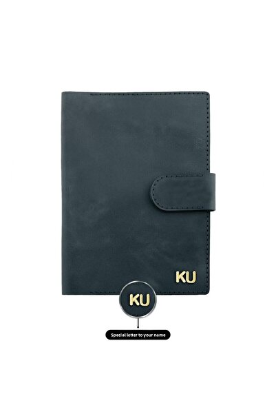 twingold A5 Notebook and Agenda Cover - 100% Rainbow Leather - Ko10001 - Navy Blue