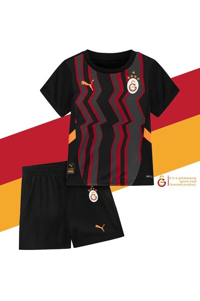 Galatasaray Original Licensed 24-25 Black 5-Star Kids Jersey Set