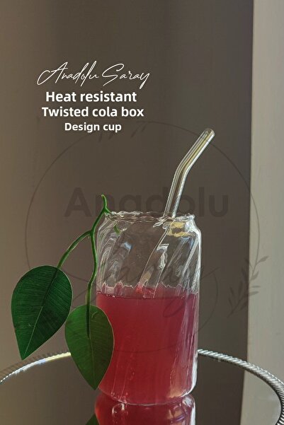 Anadolu Saray Heat Resistant Shaped Twisted Coffee Glass