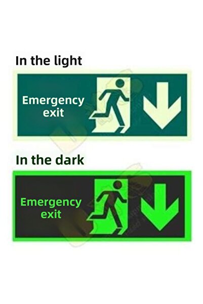 ünalgrup لافتة خروج الطوارئ فوق الباب - مع فوتولومين