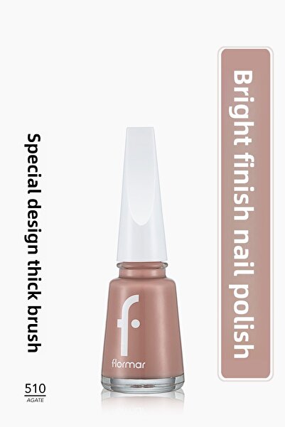 Flormar Klasik Parlak Bitişli Yüksek Pigmentli Oje -nail Enamel- 510 Agate Ne...