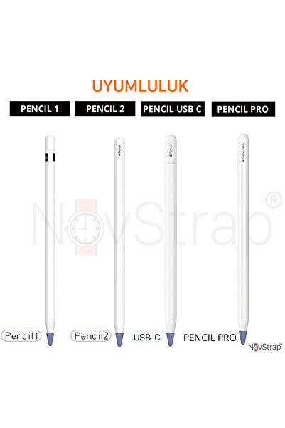 NovStrap Apple Pencil 1-2 Generation USB-C Pro - 12 Pieces Mix Color Silicone Case, Nib Protective Pen