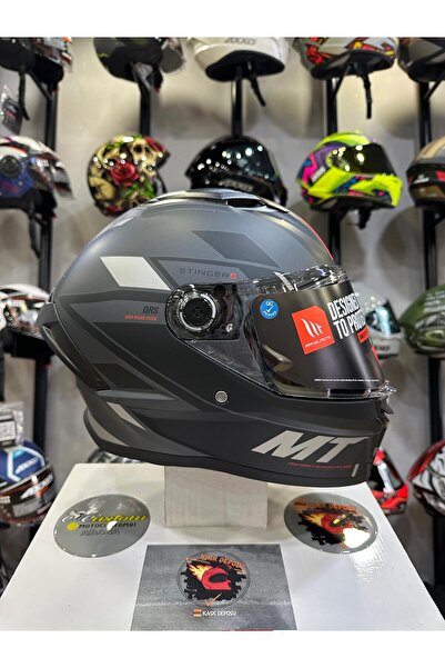 MT Helmets Stinger 2 Zivze C2 Mat Kapalı Kask