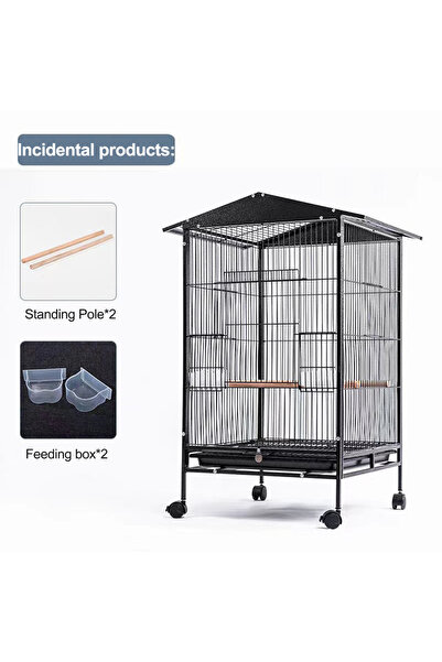 KidLe Bird Cage Open-Top Parrot Cage Small-Sized Birds