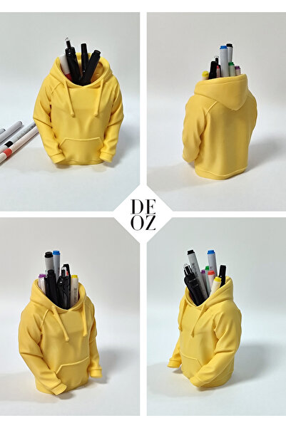 DEOZ3D cu glugă Suport pentru stilouri |   Figurină de imprimare 3D |   Organizator decorativ și distractiv pentru masă