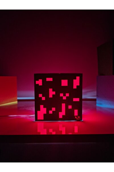 Özelleştirilebilir Minecraft Dekoratif Küp Masa Ve Gece Lambası