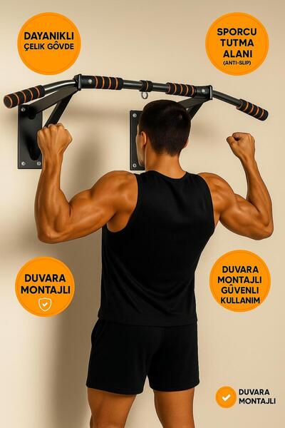 Leyaton Duvar Barfiks Aleti Barfix Demiri Barfiks Çubuğu 200 Kg Taşıma Kapasiteli