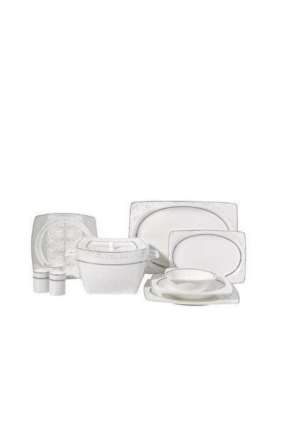 KORKMAZ Bone SeL. 60 Parça Yemek Takımı (Kare) A8437