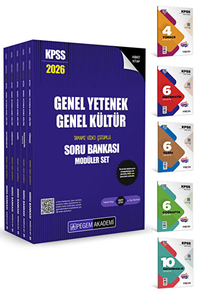 Pegem Akademi Yayıncılık 2026 KPSS Lisans Genel Yetenek Genel Kültür Soru Ban...