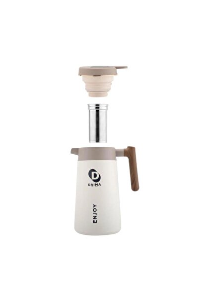 daıma hot/cold Daima Enjoy 1680 ML 12 Saat Sıcak 24 Saat Soğuk Beyaz Termos
