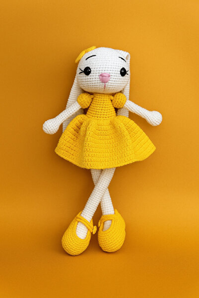 MK hobievimm Amigurumi Uzun Kulak Tavşan Organik Oyuncak