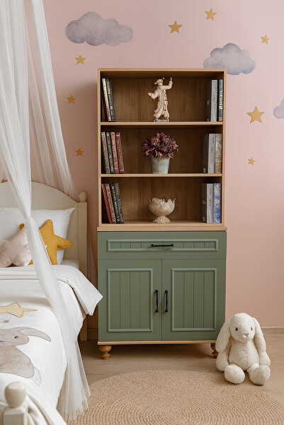 arionkids Gülsün Kapaklı Şifonyer | MDF Kalite | Ağaç Ayaklar | Estetik Renkler