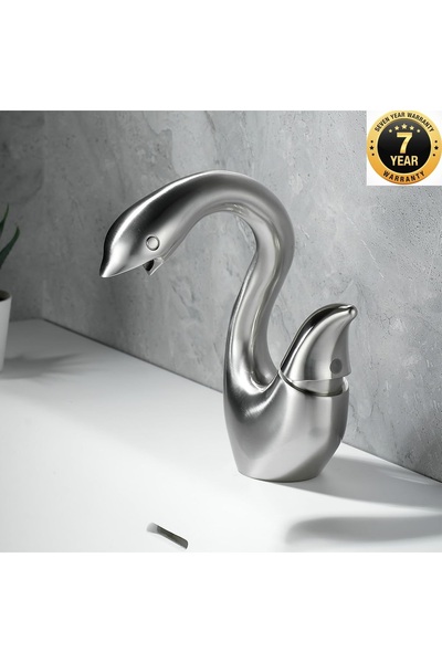 OEM Banyo Lavabo Bataryası Kuğu Model Mat Krom Nikel Renk Yeni Ürün Ithal 7 Y...