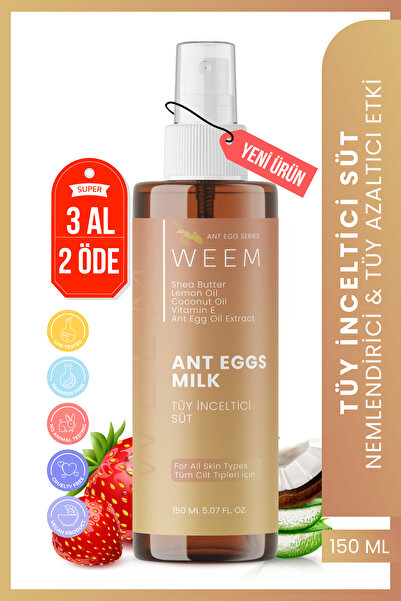 weem Hair Reducing & Body Moisturizing Milk Containing Ant Egg Oil 150 ml