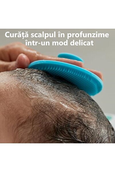 TrioStore Set 2 Perii de Baie din Silicon pentru Bebelusi, Indeparteaza Crustele de Lapte, Albastru