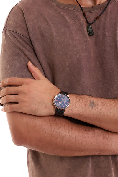 Güncel Vitrin Premium Infinity Rose/Black Ipc Coating Men's Wrist Watch