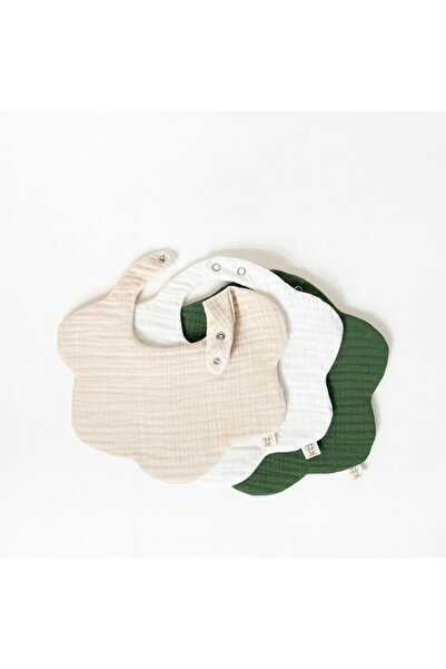 Boho Piccolo 3-Piece 100% Cotton Organic 8-Layer Muslin Baby Bib / Drool Bib ...