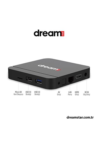 Dreamstar i4 Android TV Box | Android 14 | Sesli Komut Desteği | 4GB Ram 32GB Hafıza