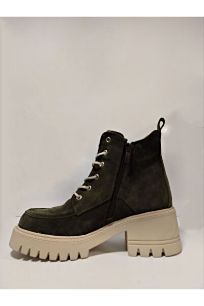 venüs ayakkabı Venus 2353302K Women's Leather Boots Green Beige