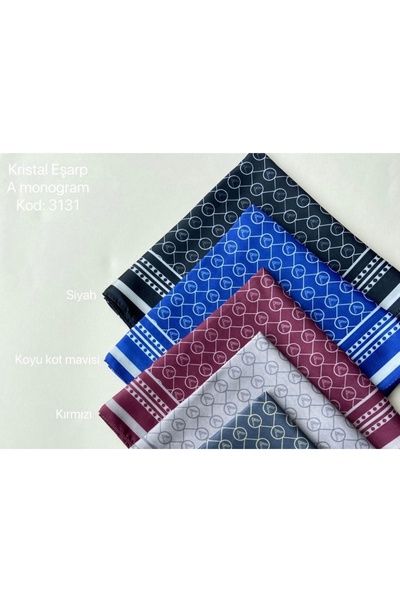 ARMANDA Kristal eşarp A monogram desen