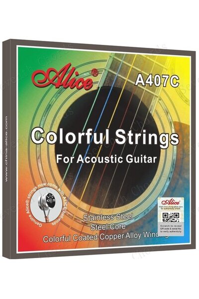 Alice A-407C Coardă colorată pentru chitară acustică