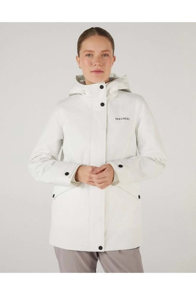 SKECHERS S242041 W سترة مبطنة للملابس الخارجية معاطف نسائية معطف نسائي أبيض