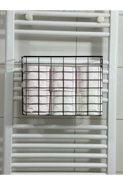 Feronyahome & Garden 2 Pieces Stainless Metal Kangaroo Under Shelf Basket [Black] Shelf Steel Basket Hanging Shelf Organizer Basket