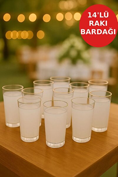 Open Home Concept 14 Adet Plastik Rakı Bardağı – Düğün, Davet, Organizasyon,parti Için Şeffaf Plastik, Dayanıklı