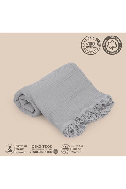 Alpıno Muslin Blanket & Blanket Four Layers Fringed (Cotton Baby Blanket) 100% Cotton