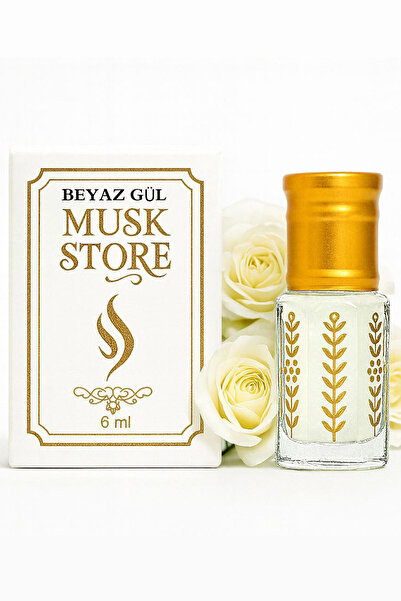 MUSK STORE Beyaz Gül Kokusu Esansı Alkol Içermeyen 6 Ml Hafif, Zarif Ve Temiz...
