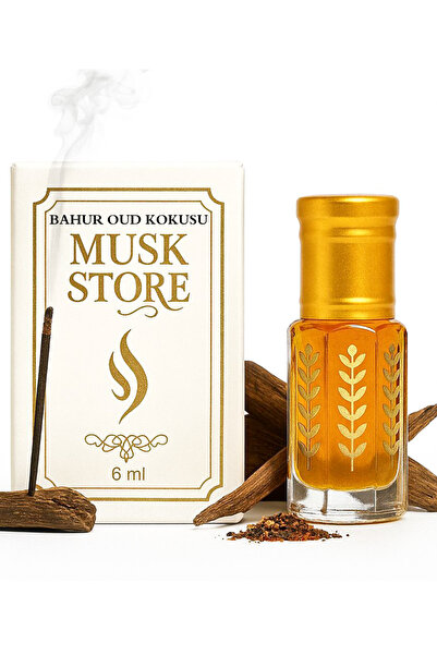 MUSK STORE BAHUR OUD Esansı Alkol Içermeyen 6 ml (tütsü oud) Yoğun, dumanlı v...