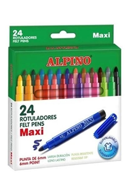 Alpıno قلم تلوين ماكسي AR-06، عبوة من 24 قلم
