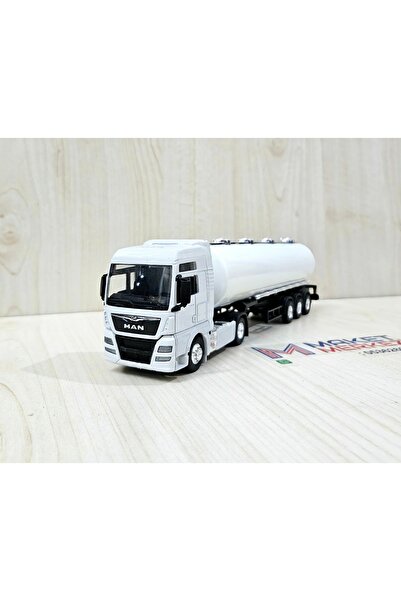WELLY 25 cm uzunlukta 1/64 beyaz MAN TGX TANKER TIR MAKETİ (firma ismi yazılabilir)