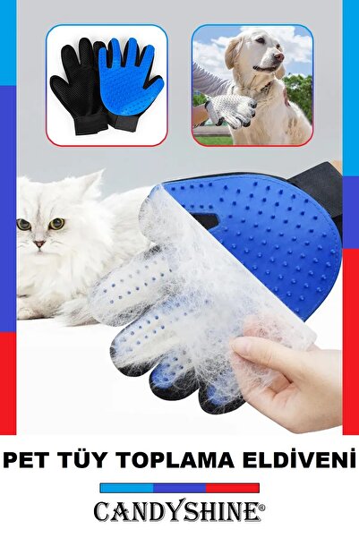 CandyShine ®   Deluxe Cat Dog Hair Collector Masajator Pieptene Mănușă Pieptene pentru colectarea părului pentru animale de companie