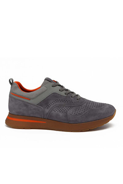 Morven Men's Gray Seasonal Casual Leather Sneakers