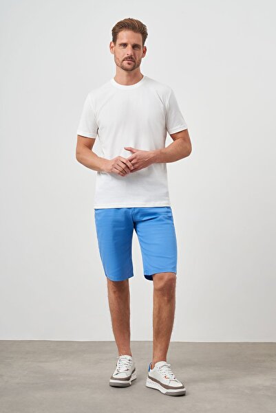 Morven Ανδρικό μπλουζάκι Ecru Basic Crew Neck Dynamic Fit