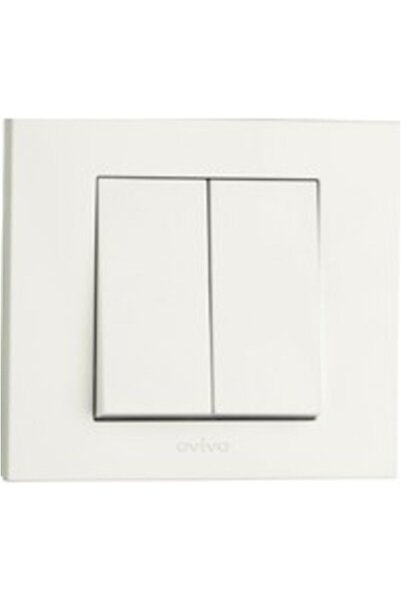 OVİVO Grano Beyaz Komitatör I?kili Anahtar Çerçeve Dahildir