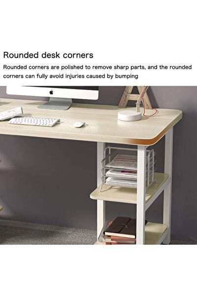AGD Multi-purpose Study Desk with Storage Shelf and Bookshelf