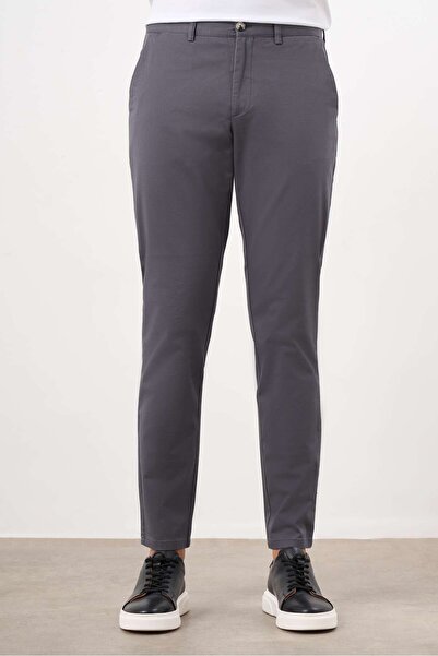 Morven Чоловічі димчасті сезонні бавовняні штани з боковими кишенями, slim fit