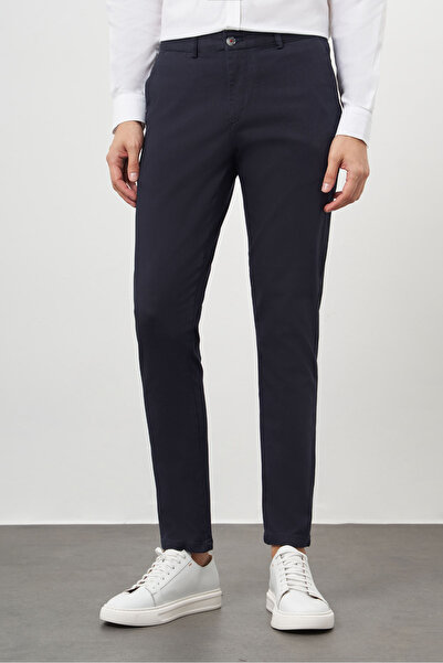 Morven Чоловічі темно-сині брюки чінос slim fit