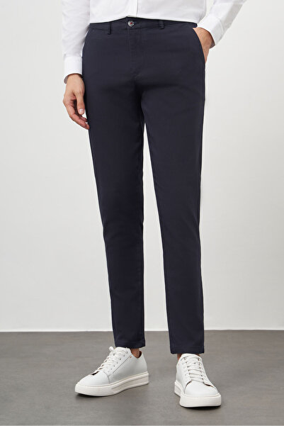 Morven Чоловічі темно-сині брюки чінос slim fit