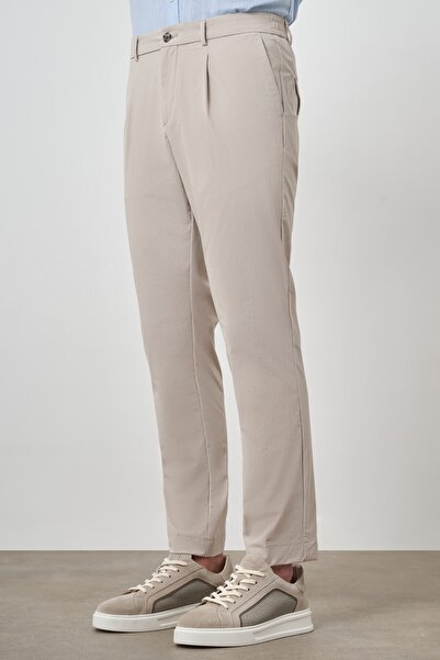Morven Erkek Taş Trend Slim Fit Tam Lastik Pantolon