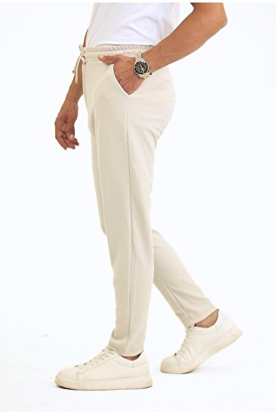 HOWWEN Premium Quality Cream Pike Jogger Men's Sweatpants Straight Leg