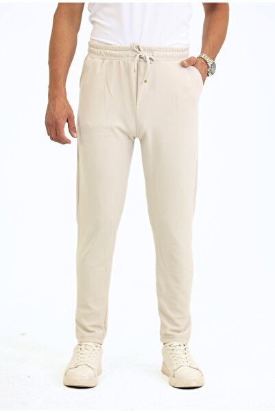 HOWWEN Premium Quality Cream Pike Jogger Men's Sweatpants Straight Leg