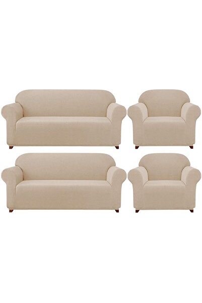 Arzuyum 3+3+1+1 Ликра калъф за диван Калъф за диван Калъф за стол