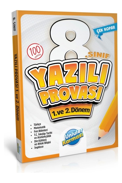 Ünlüler Karması 8. SINIF TÜM DERSLER 1. VE 2. DÖNEM YAZILI PROVASI