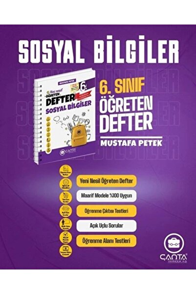 Çanta Yayıncılık Çanta Yayınları 6. Sınıf Sosyal Bilgiler Öğreten Defter