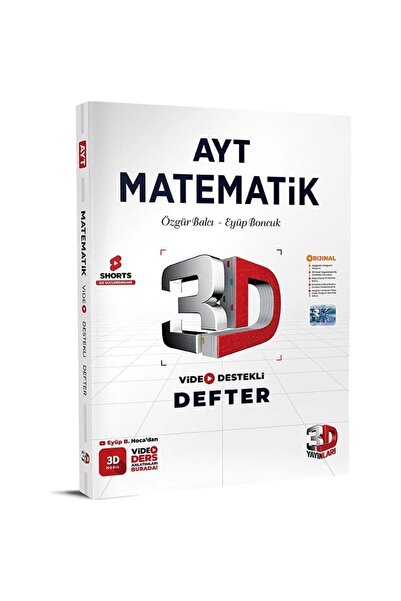 3D Yayınları 3d Ayt Matematik Defter Video Destekli