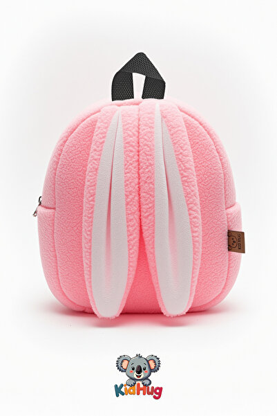 KidHug حقيبة ظهر من القطيفة مع أذن أرنب |   حقيبة ظهر لطيفة للأطفال لحضانة ورياض الأطفال من عمر 1 إلى 8 سنوات